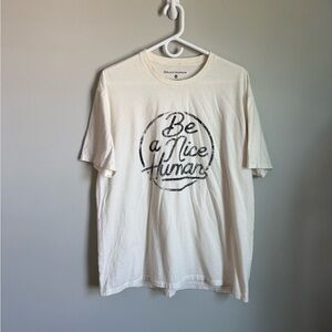 Be a nice human White Short Sleeve Graphic Tee